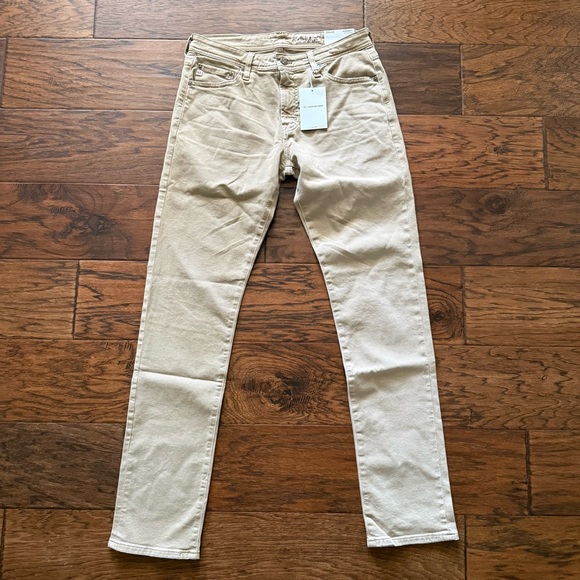 Ag Adriano Goldschmied Other - AG Everett Slim Straight Khaki/Beige Jeans 30x33 NWT